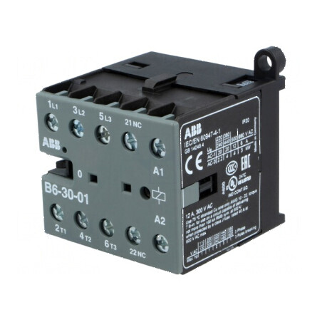 Contactor 3-polar NO cu contacte auxiliare NC 48VAC 6A - Set de 3 bucati | Electronic-mag.ro | Componente Electronice
