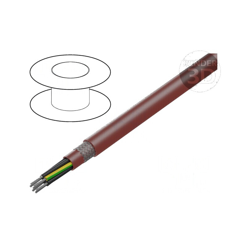 Cablu silicon maro-roșu 7G2,5mm2 | Electronic-mag.ro | Componente Electronice