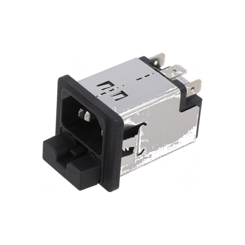 Conector: alimentare AC soclu tată 6A 250VAC IEC 60320 5220 | Electronic-mag.ro | Componente Electronice