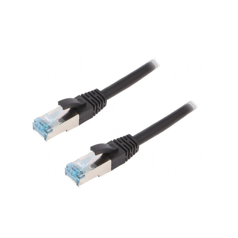 Patch cord Ethernet S/FTP 6a 15m negru | Electronic-mag.ro | Componente Electronice