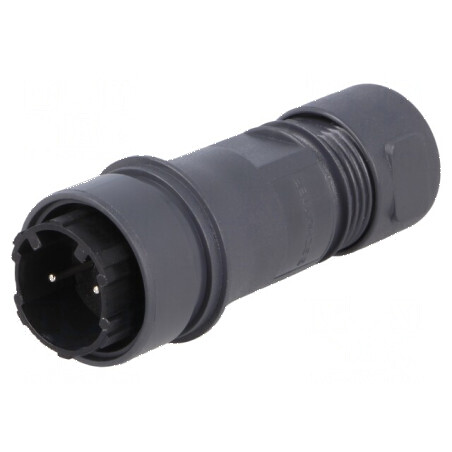 Conector circular mufă tată PIN 2 nichelat | Electronic-mag.ro | Componente Electronice