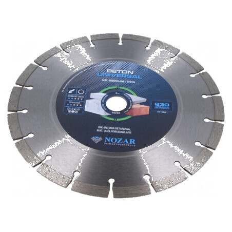 Disc de tăiere diamantat 230mm Ø: 22,23mm | Electronic-mag.ro | Componente Electronice