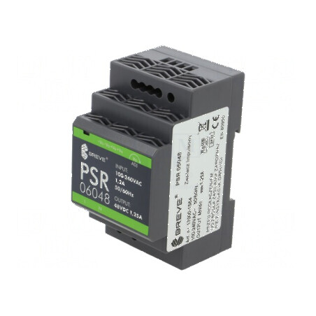 Alimentator pulsatoriu pentru şină DIN 60W 48VDC 1,25A IP20 - Alimentator pulsatoriu pentru şină DIN 60W | Electronic-mag.ro | C