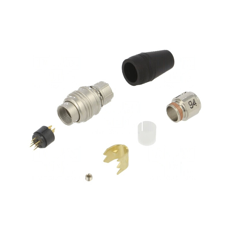 Conector circular HR25 cu 6 pini pe cablu tată drept | Electronic-mag.ro | Componente Electronice