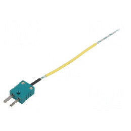 Senzor de temperatură termocuplu K cu izolație din fibră de sticlă 2m: Senzor de temperatură K cu fibră de sticlă | Electronic-m