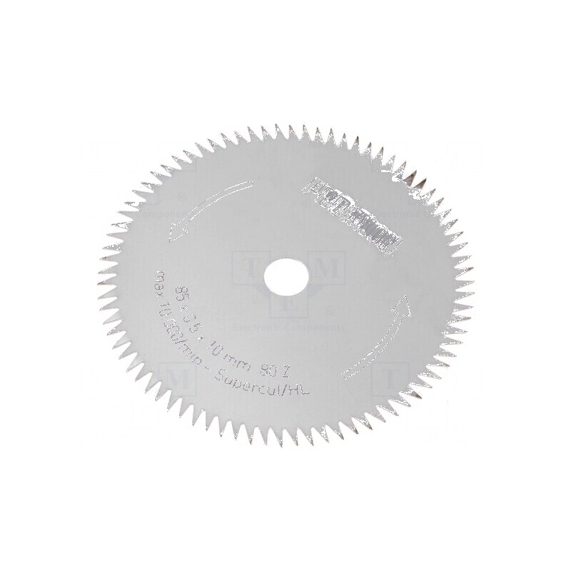Disc de tăiere cu 80 de dinţi Ø: 85mm Øorif: 10mm Thk: 0,5mm - Disc de tăiere cu dinţi de 85mm | Electronic-mag.ro | Componente 