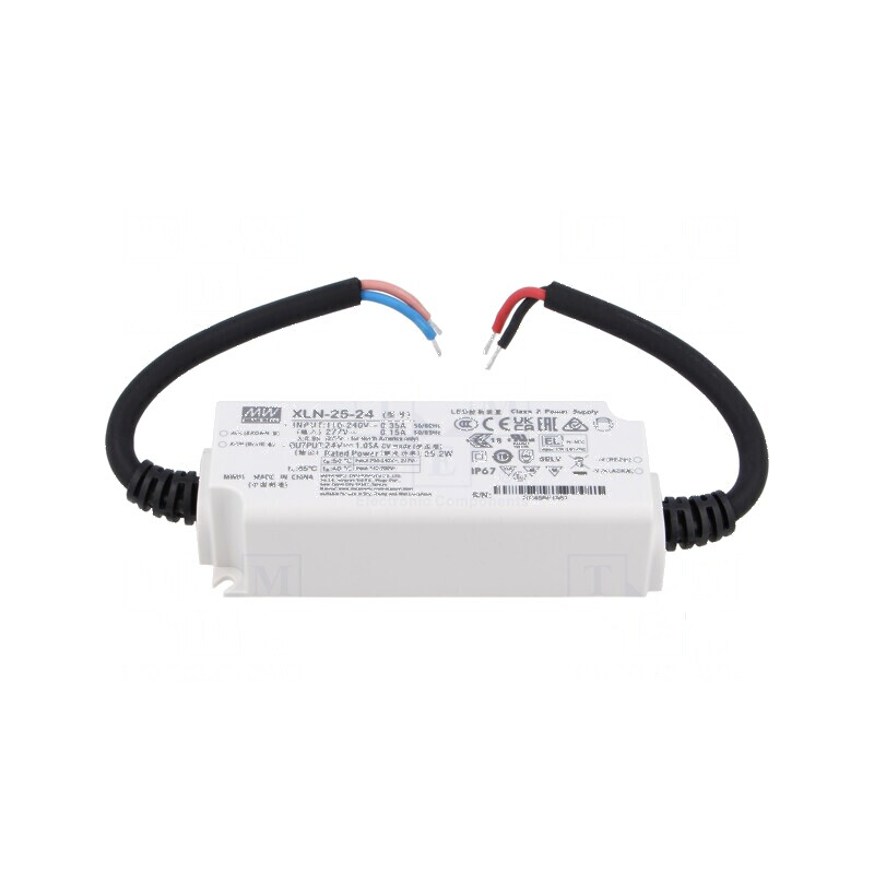 Alimentator LED 25W 24VDC 0÷1,05A IP67 | Electronic-mag.ro | Componente Electronice