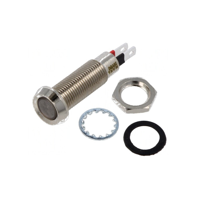 Lampă de control LED galbenă IP67 Ø8,1mm | Electronic-mag.ro | Componente Electronice