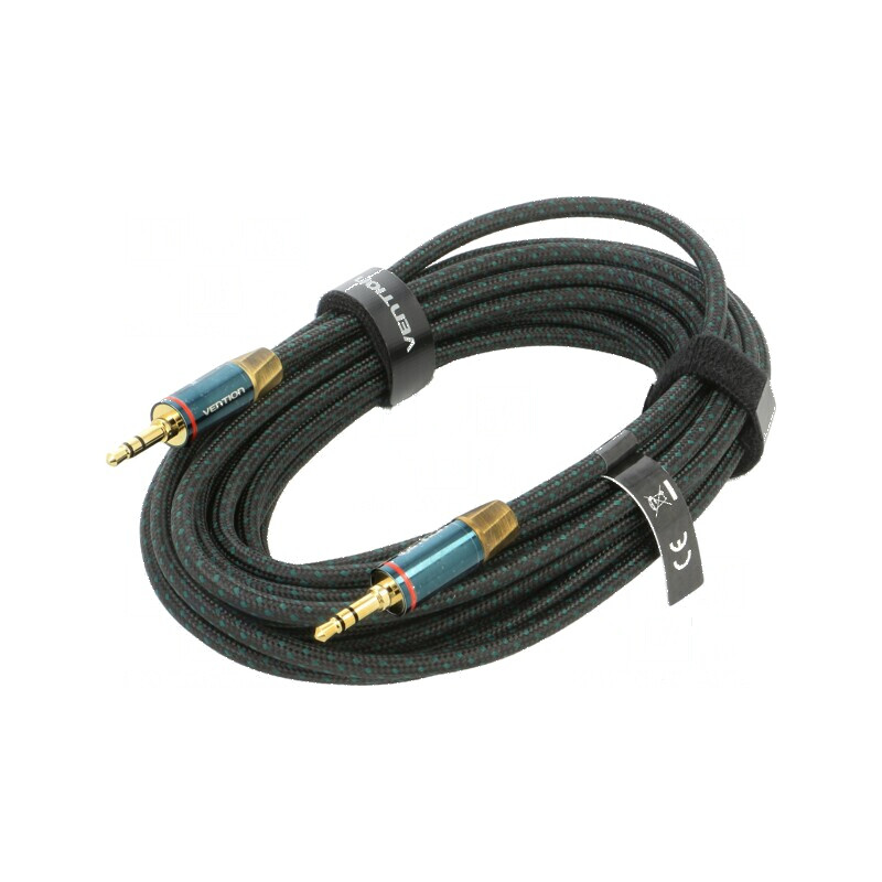Cablu Jack 3,5mm mufă din ambele părţi 5m - Placare aurit: Cablu audio Jack 3,5mm 5m Aurit | Electronic-mag.ro | Componente Elec