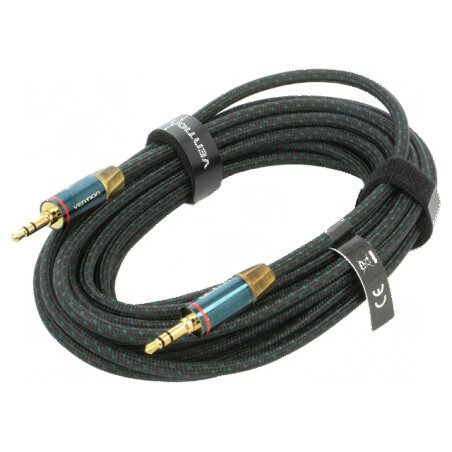 Cablu Jack 3,5mm mufă din ambele părţi 5m - Placare aurit: Cablu audio Jack 3,5mm 5m Aurit | Electronic-mag.ro | Componente Elec