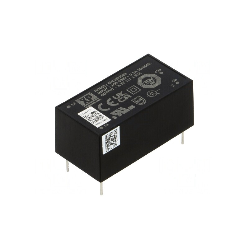 Convertor AC/DC 5W Uieş 3,3VDC Iieş 1,52A OUT 75% EHL THT | Electronic-mag.ro | Componente Electronice