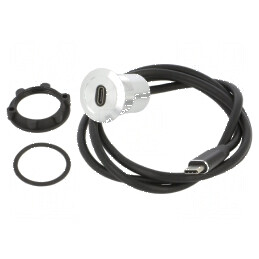 Adaptor pt. montare pe panou, piuliţa din spate - Lungime 1m - Adaptor pentru panou cu piuliță din spate, 1m | Electronic-mag.ro
