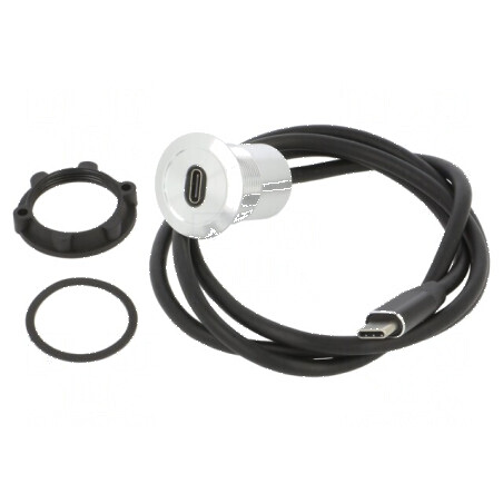 Adaptor pt. montare pe panou, piuliţa din spate - Lungime 1m - Adaptor pentru panou cu piuliță din spate, 1m | Electronic-mag.ro