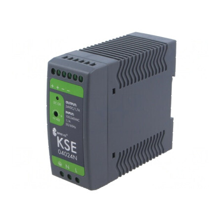 Alimentator pulsatoriu pentru şină DIN 40,8W 24VDC 1,7A IP20 - Alimentator pulsatoriu 24VDC 1,7A | Electronic-mag.ro | Component
