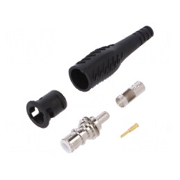Conector BNC negru 58mm lipit/crimpat 5÷40°C BNC tată: Conector BNC negru 58mm lipit/crimpat | Electronic-mag.ro | Componente El