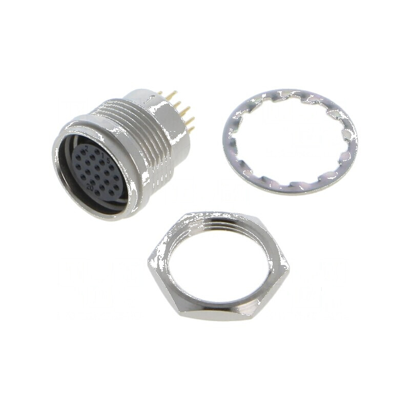 Conector circular soclu pt. montare pe panou | Electronic-mag.ro | Componente Electronice