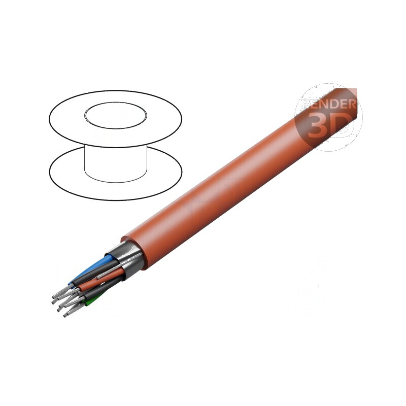 Cablu RS232 roșu 30m | Electronic-mag.ro | Componente Electronice