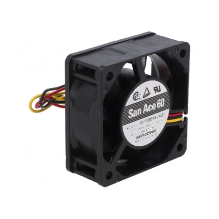 Ventilator DC axial 48VDC 60x60x25mm 63,6m3/h 44dBA bilă: Ventilator DC axial 48VDC 60x60x25mm | Electronic-mag.ro | Componente 