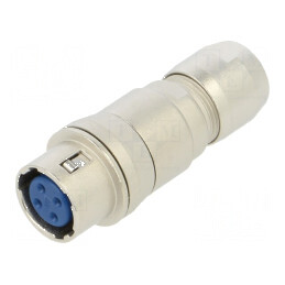 Conector circular HR10 push-pull mufă 2A aurit lipire PIN 4 - Conector circular HR10 push-pull 2A aurit | Electronic-mag.ro | Co