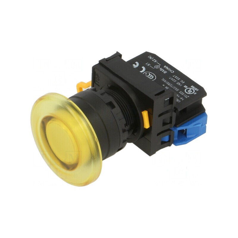 Comutator acționat prin apăsare - galben 2 NO | Electronic-mag.ro | Componente Electronice