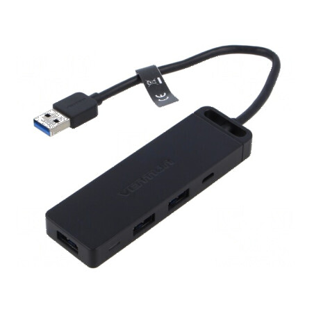 Hub USB OTG cu LED negru | Electronic-mag.ro | Componente Electronice