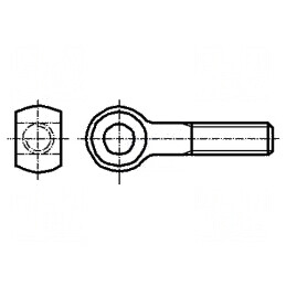 Şurub de ridicare cu ochi M16x100 - Cap tip ochi DIN 444B | Electronic-mag.ro | Componente Electronice