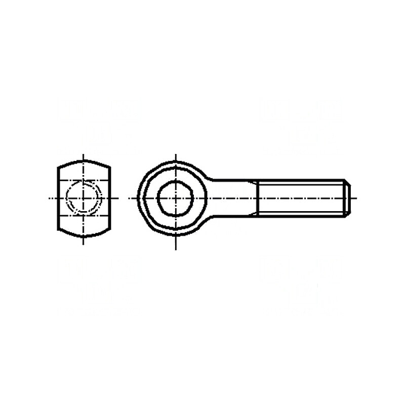 Şurub de ridicare cu ochi M16x100 - Cap tip ochi DIN 444B | Electronic-mag.ro | Componente Electronice