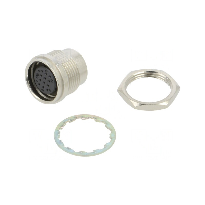Conector circular HR25 12 PIN soclu mamă 1A | Electronic-mag.ro | Componente Electronice