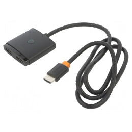 Adaptor HDMI 2.0 HDMI soclu x2, HDMI mufă 1m negru - Adaptor HDMI 2.0 pentru conectare la două dispozitive HDMI | Electronic-mag