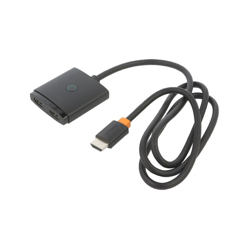 Adaptor HDMI 2.0 HDMI soclu x2, HDMI mufă 1m negru - Adaptor HDMI 2.0 pentru conectare la două dispozitive HDMI | Electronic-mag