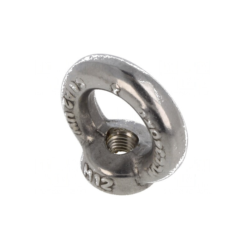 Piuliță cu inel tip ochi M12 oțel inoxidabil A2 DIN 582 30mm - Piuliță cu inel tip ochi M12 DIN 582 30mm | Electronic-mag.ro | C