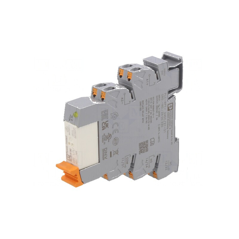Releu cu interfaţă DPDT 24VDC 6A 6A/250VAC 6A/30VDC - Releu cu interfaţă DPDT 24V 6A | Electronic-mag.ro | Componente Electronic