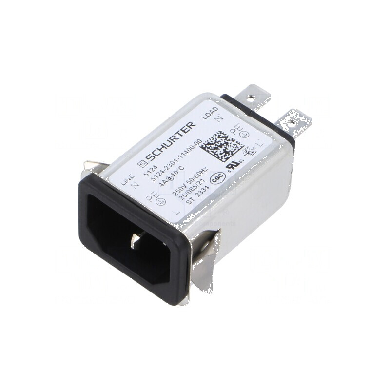 Conector de alimentare AC 4A 250VAC IEC 60320 | Electronic-mag.ro | Componente Electronice