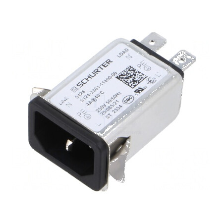 Conector de alimentare AC 4A 250VAC IEC 60320 | Electronic-mag.ro | Componente Electronice