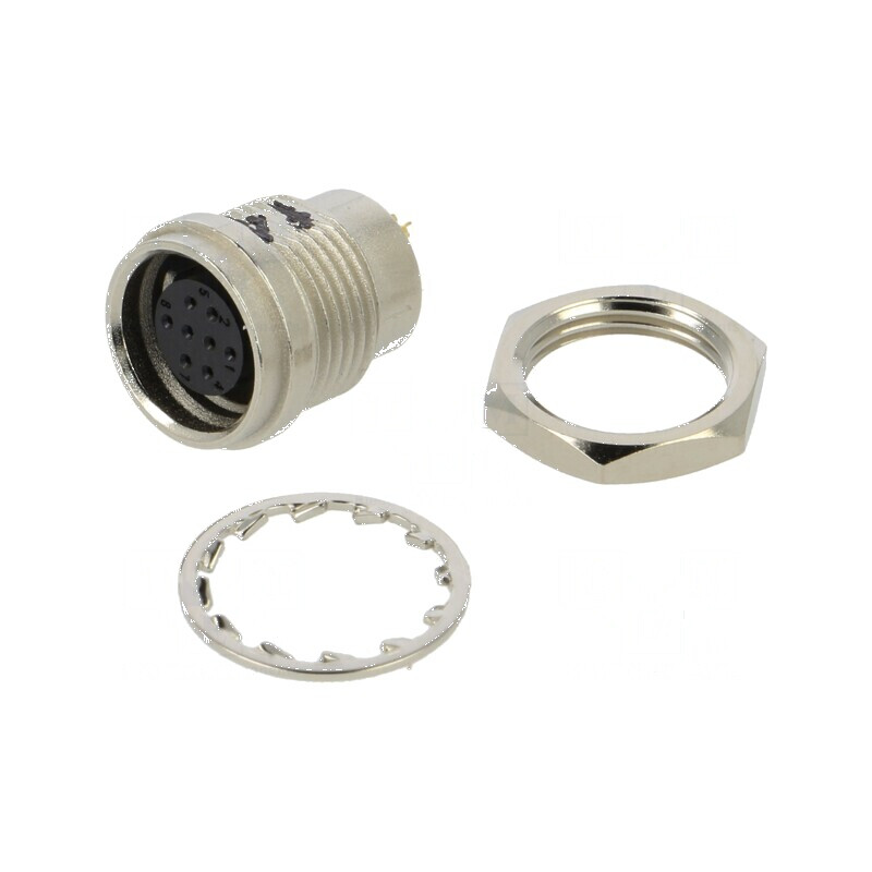 Conector circular HR25 PIN 8 soclu mamă drept 1A - Conector circular HR25 PIN 8 soclu mamă drept | Electronic-mag.ro | Component