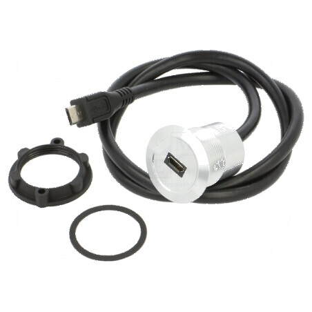 Adaptor USB 2.0 pentru montare pe panou | Electronic-mag.ro | Componente Electronice