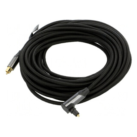 Cablu Toslink mufă din ambele părţi 10m aurit negru | Electronic-mag.ro | Componente Electronice
