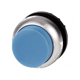 Comutator acţionat prin apăsare 22mm Poz.i stab: 2 albastră - Comutator de apăsare albastru 22mm | Electronic-mag.ro | Component