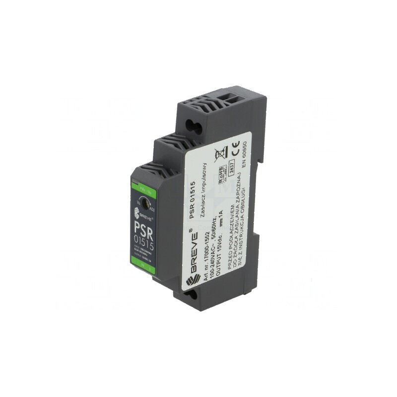 Alimentator pulsatoriu pentru şină DIN 15W 15VDC 1A IP20 - Alimentator pulsatoriu DIN 15W 15VDC 1A | Electronic-mag.ro | Compone