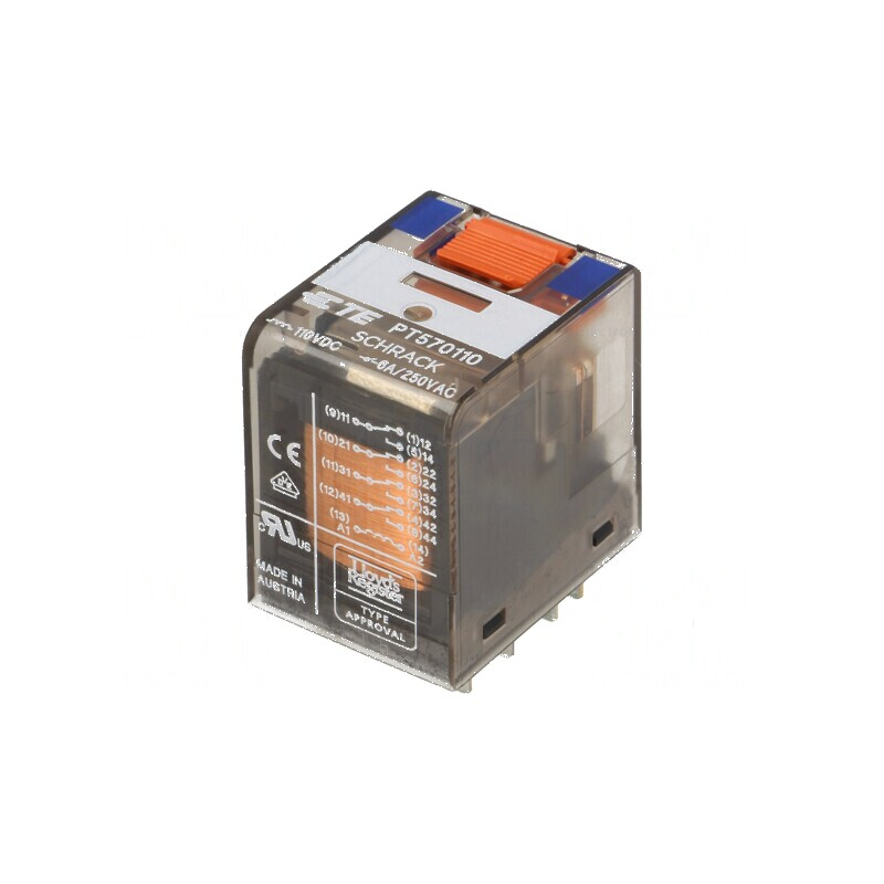 Releu electromagnetic 4PDT - 110VDC - 6A | Electronic-mag.ro | Componente Electronice