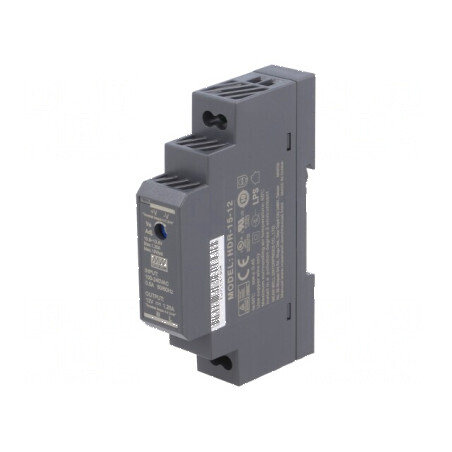 Alimentator pulsatoriu pentru şină DIN 15W 12VDC 1,25A - OUT: 1 - Alimentator pulsatoriu DIN 15W 12V 1,25A | Electronic-mag.ro |