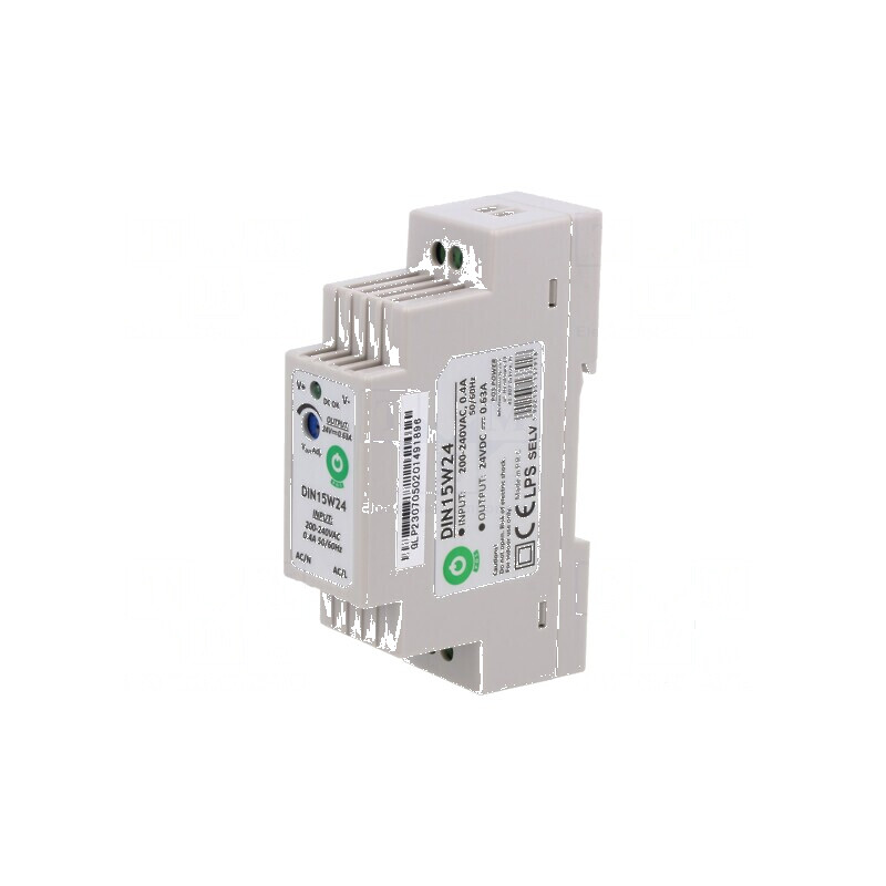 Alimentator pulsatoriu pentru şină DIN 15W 24VDC 0÷630mA | Electronic-mag.ro | Componente Electronice