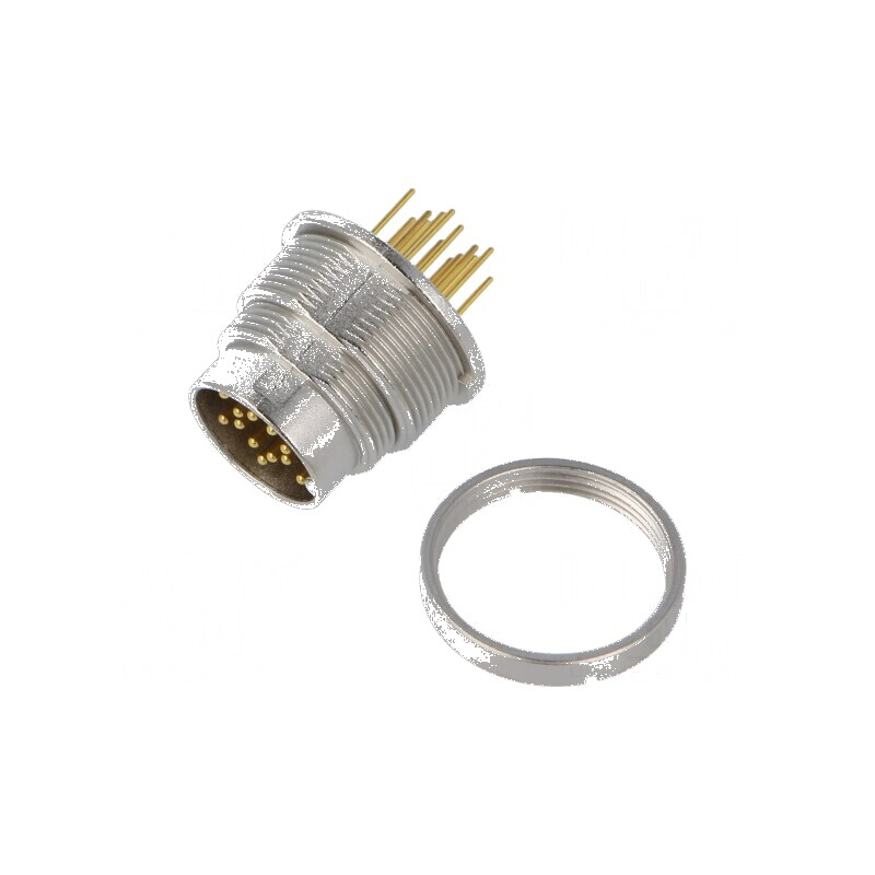 Conector M16 soclu tată THT PIN 14 3A 32V drept IP40 - Conector M16 PIN 14 3A 32V IP40 | Electronic-mag.ro | Componente Electron