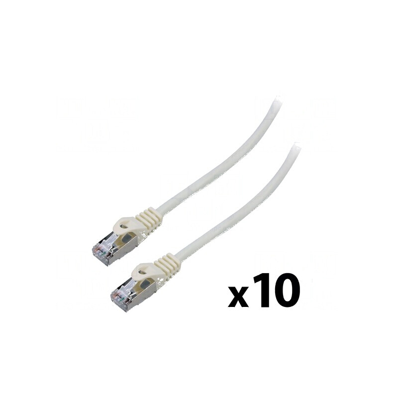 Cablu de rețea alb 3m - Patch cord F/UTP 6 litat 26AWG 10buc | Electronic-mag.ro | Componente Electronice