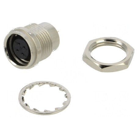 Conector circular HR25 PIN 4 soclu mamă drept | Electronic-mag.ro | Componente Electronice