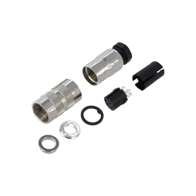 Conector M16 PIN 6 IP67 250V 5A Mamă Pe Cablu - Conector M16 PIN 6 IP67 250V 5A Mamă | Electronic-mag.ro | Componente Electronic