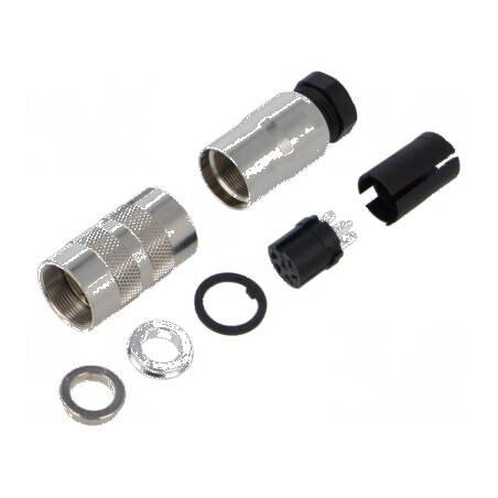 Conector M16 PIN 6 IP67 250V 5A Mamă Pe Cablu - Conector M16 PIN 6 IP67 250V 5A Mamă | Electronic-mag.ro | Componente Electronic