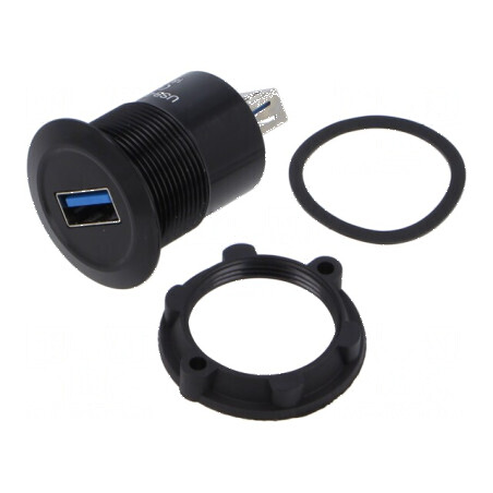 Adaptor USB A soclu, USB 3.0 Filet: M22 | Electronic-mag.ro | Componente Electronice