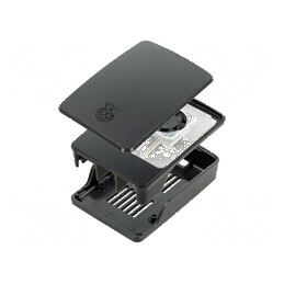 Carcasa Raspberry Pi 5 neagră din ABS | Electronic-mag.ro | Componente Electronice