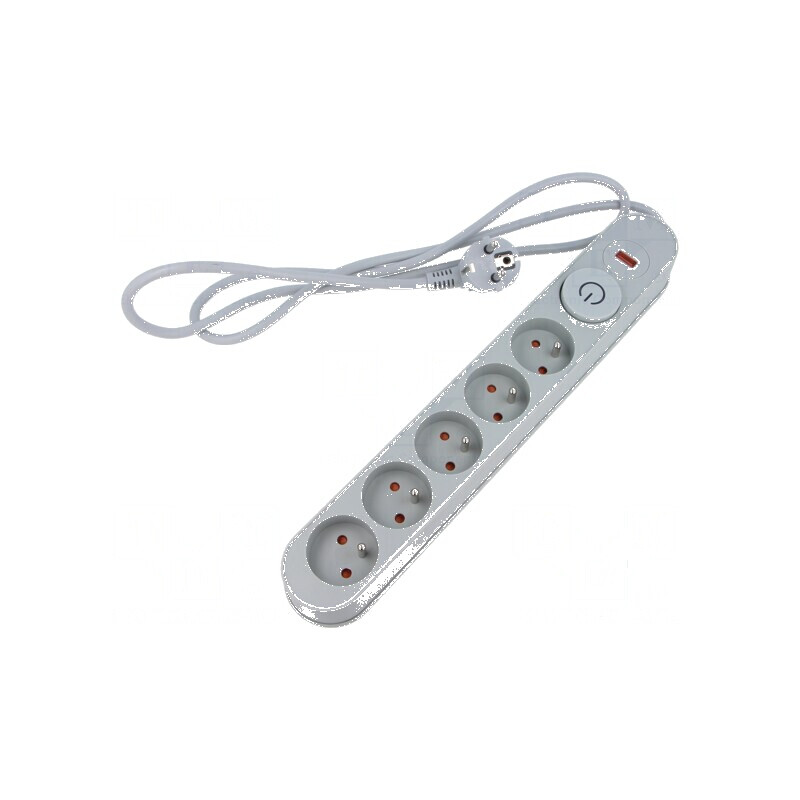 Prelungitor cu protecție la supratensiune - 5 prize 10A | Electronic-mag.ro | Componente Electronice